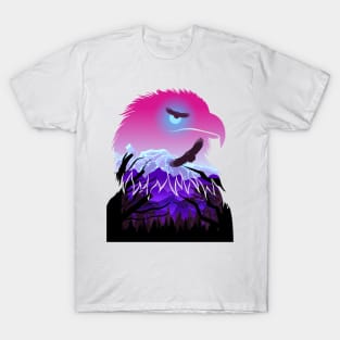 eagle forest double Exposure T-Shirt